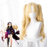 60cm Long Wave Blonde Fate Grand Order Anime Wig Ereshkigal Wig Synthetic Cosplay Wigs With 2Ponytails CS-216F