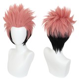 30cm Short Smoke Pink&Black Mixed Jujutsu Kaisen Yuji Itadori Wig Synthetic Anime Cosplay Wigs CS-458I