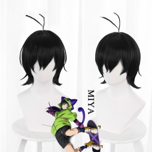 30cm Short Black SK8 the Infinity Miya Wig Synthetic Anime Cosplay Hair Wigs CS-463B