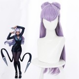 80cm Long Straight Purple League of Legends LOL KDA Evelyn Wig Synthetic Anime Cosplay Hair Wigs CS-394E
