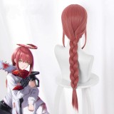 70cm Long Dark PInk Chainsaw Man Makima Wig Synthetic Anime Cosplay Wigs With Braid CS-465A