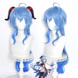 100cm Long Curly Blue Mixed Genshin Impact Ganyu Wig Synthetic Anime Cosplay Hair Wigs CS-455V