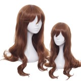 80cm Long Curly Light Brown Hair Horimiya Anime Hori Kyoko Wig Cosplay Synthetic Party Wigs CS-476B