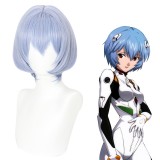 35cm Short Straight Light Blue EVA Anime Ayanami Rei Wig Synthetic Cosplay Hair Wigs CS-480A
