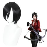 30cm Short Straight Black Resident Evil Ada Wong Wig Synthetic Anime Cosplay Wigs CS-479C