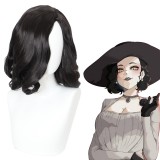 35cm Short Wave Black Resident Evil Alcina Dimitrescu Wig Cosplay Synthetic Anime Hair Wigs CS-479B