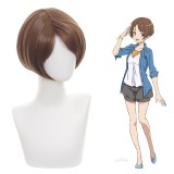 30cm Short Straight Brown Otherside Picnic Anime Wig Akari Seto Synthetic Cosplay Hair Wigs CS-464B