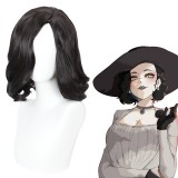 35cm Short Wave Black Resident Evil Alcina Dimitrescu Wig Cosplay Synthetic Anime Hair Wigs CS-479B