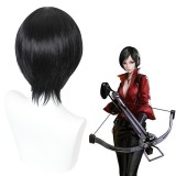 30cm Short Straight Black Resident Evil Ada Wong Wig Synthetic Anime Cosplay Wigs CS-479C