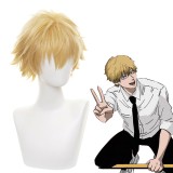 30cm Short Blonde Chainsaw Man Anime Denji Wig Synthetic Cosplay Wigs CS-465C