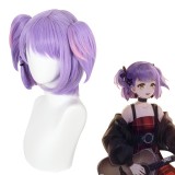 35cm Short Purple&Pink Honor of Kings Game Xiao Qiao Wig Cosplay Synthetic Wigs With 2Ponytails CS-487A