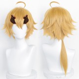 55cm Long Straight Blonde Genshin Impact Anime Wig Tohma Synthetic Cosplay Hair Wigs CS-466H