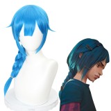 50cm Long Blue League of Legends Arcane LOL Young Jinx Wig Synthetic Anime Cosplay Hair Wigs CS-493A