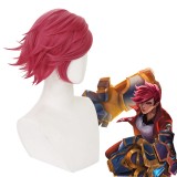 30cm Short Rose Mixed League of Legends Arcane LOL Young Vi Wig Synthetic Anime Cosplay Hair Wigs CS-493C