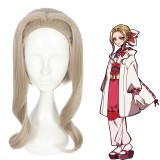 40cm Medium Long Curly Flaxen Toilet Bound Hanako kun Yako Wig Synthetic Anime Cosplay Wigs CS-433A