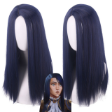 50cm Long Straight Dark Blue LOL League of Legends Caitlyn Wig Cosplay Synthetic Hair Wigs CS-493D