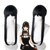 60cm Long Straight Black Mixed SPY FAMILY Yor Forger Wig Synthetic Anime Cosplay Hair Wigs CS-499C