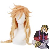 80cm Long Curly Golden Demon Slayer Douma Wig Synthetic Anime Cosplay Hair Wigs CS-471W