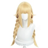 65cm Long Blonde Ya Boy Kongming Tsukimi Eiko Wig Cosplay Synthetic Anime Hair Wigs With Two Braids CS-507A
