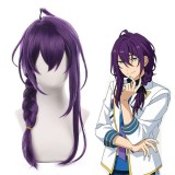 60cm Long Purple Ensemble Stars Ayase Mayoi Wig Cosplay Synthetic Anime Halloween Party Hair Wig With One Braid CS-515B