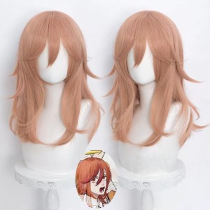 50cm Long Orange Pink Mixed Chainsaw Man Anime Angel Devil Wig Cosplay Synthetic Halloween Heat Resistant Hair Wigs CS-465G