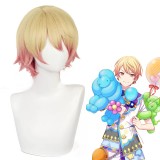 30cm Short Blonde&Pink Mixed Project Sekai Game Tenma Tsukasa Wig Cosplay Synthetic Anime Heat Resistant Hair Wig CS-512E