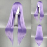 80cm Long Straight Saint Seiya Athena Wig Synthetic Light Purple Anime Cosplay Wig CS-033C