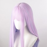 60cm Long Straight Purple Mixed Fashion Lolita Wig Synthetic Anime Cosplay Heat Resistant Halloween Party Wig CS-846A