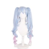 90cm Long Curly Color Mixed 2023 Vocaloid Anime Snow Miku Wig Synthetic Cosplay Costume Wig With Two Ponytails CS-075P
