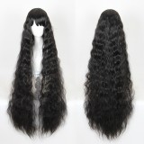 120cm Long Body Wave Black Wig Cosplay Synthetic Anime Heat Resistant Halloween Lolita Wigs CS-489B