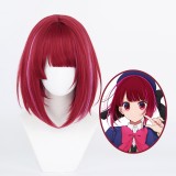 38cm Short Red&Purple Bobo Oshi no Ko Anime Arima Kana Wig Cosplay Synthetic Halloween Party Wig CS-525E