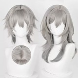 45cm Medium Long Gray Honkai Star Rail Game Trailblazer Wig Cosplay Synthetic Anime Halloween Party Wig CS-526GH