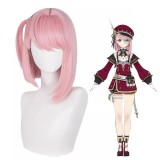 40cm Short Pink Genshin Impact Charlotte Wig Synthetic Anime Cosplay Costume Wigs For Party CS-555V