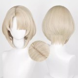 35cm Short Beige Genshin Impact Freminet Wig Cosplay Synthetic Anime Heat Resistant Hair Wig CS-555Q