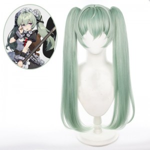 75cm Long Light Green Straight Zenless Zone Zero Corin Wickes Wig Cosplay Synthetic Anime Wig With Two Ponytails CS-534B