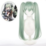 75cm Long Light Green Straight Zenless Zone Zero Corin Wickes Wig Cosplay Synthetic Anime Wig With Two Ponytails CS-534B