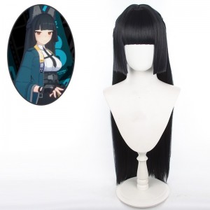 85cm Long Black Straight Zenless Zone Zero Hoshimi Miyabi Wig Cosplay Synthetic Anime Hair Wigs CS-534C