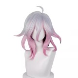 40cm Medium Long Wave Silver&Pink Mixed League of Legends LOL Anime Briar Wig Synthetic Cosplay Hair Wigs CS-493E