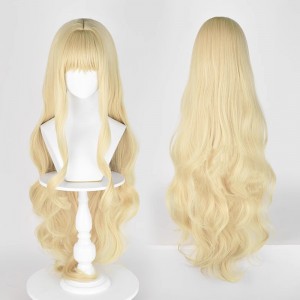 100cm Long Blonde Curly Shugo Chara Mashiro Rima Wig Synthetic Anime Halloween Party Cosplay Wigs CS-617A