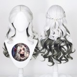 60cm Long Curly Silver&Black Mixed Identity V Anime Ada Mesmer Everlasting Night Synthetic Cosplay Wig CS-625B