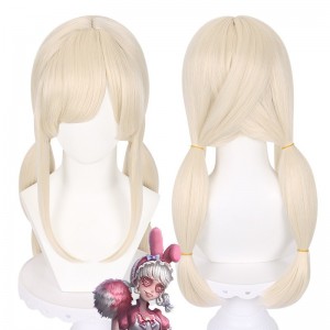 55cm Long Straight Beige Identity V Anime Melody Wig Synthetic Halloween Party Cosplay Wig CS-625F