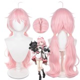 80cm Long Curly Pink Wuthering Waves Game Encore Wig Synthetic Anime Cosplay Wigs CS-637G