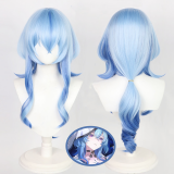 60cm Long Wave Blue Mixed Wuthering Waves Game the Shorekeeper Wig Synthetic Anime Cosplay Wigs CS-637D