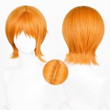 35cm Short Straight Orange Bobo One Piece Anime Nami Wig Cosplay Synthetic Halloween Party Hair Wig CS-115B