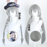 70cm Long Straight Light Gray Zootopia 2 Anime Judy Rabbit Wig Synthetic Halloween Party Hair Wigs CS-278IJ