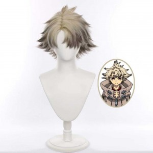 30cm Short Flaxen Dyed Gachiakuta Cosplay Rudo Wig Synthetic Halloween Party Anime Hair Wig CS-640A