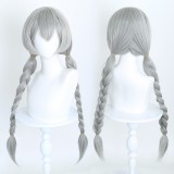 70cm Long Straight Light Gray Zootopia 2 Anime Judy Rabbit Wig Synthetic Halloween Party Hair Wigs CS-278IJ